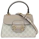 Gucci Beiges Mini-Horset aus GG Supreme-Canvas 1955 Top Griff Tasche