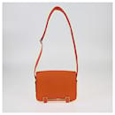 Hermès Orange Chèvre Mysore Palladium Hardware Geta Sangle Bag