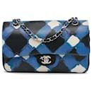 Blaues Chanel Medium Classic Airline Double Flap Schultertasche