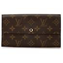 Brown Louis Vuitton Monogram Porte Tresor International Long Wallets