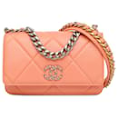 Pink Chanel Quilted Lambskin 19 Wallet On Chain Satchel