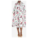 Vestido midi de algodón plisado con estampado floral multicolor - talla UK 14 - Autre Marque