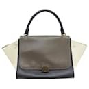 SAC A MAIN CELINE TRAPEZE MOYEN MODELE CUIR TRICOLORE BANDOULIERE HAND BAG - Céline