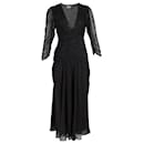 Rixo Raquel Dot Maxi Dress in Black Viscose - Autre Marque