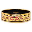 Hermes Enamel GM Carriage Bangle Gold Beige Multicolor in Very Good Condition - Hermès