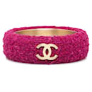 Bracelet en métal Chanel CC Tweed Bangle en bon état