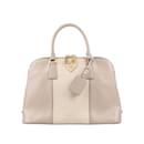 Prada Saffiano Lux Bi-Color Promenade Handbag Argilla Pomice BL836C