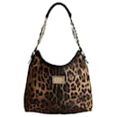 Dolce & Gabbana Shopper shoulder bag in animal print coated canvas