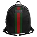 Mochila de lona Gucci Web Stripe 630918-8251 en excelente estado