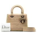 Dior Medium Cannage Canvas Lady D-Lite Bag Sac à main en toile en excellent état