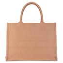 Dior Oblique Embossed Leather Medium Book Tote Leather Tote Bag in Good condition