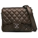 Chanel Brown Small Metallic Goatskin Rock in Rome Flap