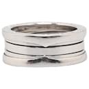 Bvlgari Silver 18k White Gold B.Zero1 Three Band Ring - Bulgari