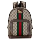 Gucci Brown Small GG Supreme Ophidia Backpack