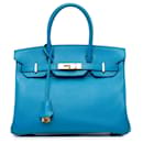 Hermès Bleu Epsom Birkin Retourne 30