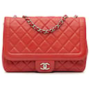 Chanel Red Large Lambskin Coco Rider Flap