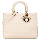 Dior Brown Large Lambskin Cannage Lady Dior