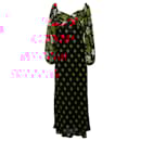 Rixo Josephine Polka-dot Dress in Black and Red Silk  - Autre Marque