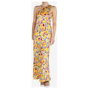Vestido largo multicolor con estampado floral y un solo hombro - talla UK 8 - Autre Marque