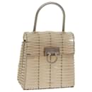 Salvatore Ferragamo Gancini Hand Bag Vinyl Clear Auth 77037