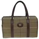 Burberrys Nova Check Boston Bag Toile Beige Auth ep4373 - Autre Marque