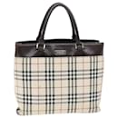 BURBERRY Nova Check Borsa a mano Poliestere Beige Auth yk12722 - Burberry