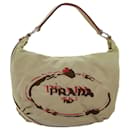 PRADA Shoulder Bag Nylon Beige Auth 77348 - Prada