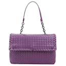 Bottega Veneta Nappa Intrecciato Baby Olimpia Shoulder Bag Byzantine with mirror