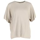 Totême Short-Sleeved T-shirt in Beige Silk