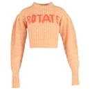 Rotate Birger Christensen Adley Ribbed Sweater in Orange Wool - Autre Marque