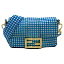 Fendi Blue Joshua Vides Mini Nylon Convertible Baguette