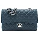 Chanel Blue Medium Classic Caviar Double Flap