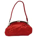 VALENTINO Shoulder Bag Satin Red Auth 76379 - Valentino