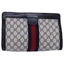 GUCCI Pochette Linea GG Supreme Sherry PVC Blu Navy Rosso 89 01 002 Auth yk12807 - Gucci