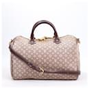 Louis Vuitton Monogram Mini Lin Canvas Speedy Bandoulière Bordeaux 30 sac à main M56704