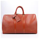 Louis Vuitton Epi Leather Keepall 45 Travel Bag in Brown M42978