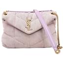 Saint Laurent Paris Canvas Monogram Medium Loulou Chain Shoulder bag in Pink 577476