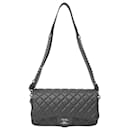 Chanel Medium Casual Rock Flap Bag aus schwarzem Leder