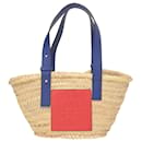 Tote tipo cesta pequeño Loewe en hoja de palma tejida en beige