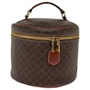 CELINE Macadam Canvas Vanity Hand Bag PVC Marron Auth 77198 - Céline