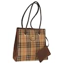 Burberrys Nova Check Tote Bag Canvas Beige Auth 77379 - Autre Marque