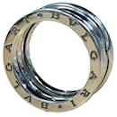 Bvlgari B-Zero1 2-Band Ring #54 K18WG White Gold in Very Good Condition - Bulgari