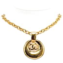 Chanel Coco Mark Necklace Gold Plated in Very Good Condition