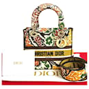 Bolsa de lona Dior Medium Bordada Lady D-Lite em excelente estado