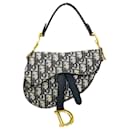 Dior Oblique Mini Saddle Bag  Canvas Handbag in Good condition