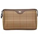 Burberry Check Canvas Clutch Bag Canvas Clutch Bag in Good condition