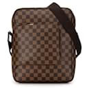 Louis Vuitton Damier Olaf MM braune PVC-Leder Schultertasche N41441 in sehr gutem Zustand