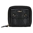 Chloe Leather Zip Compact Wallet Leather Short Wallet in Good condition - Chloé