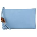 Gucci Bamboo Leder Clutch Tasche 449652 in gutem Zustand