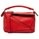 Loewe Red Small Puzzle Satchel